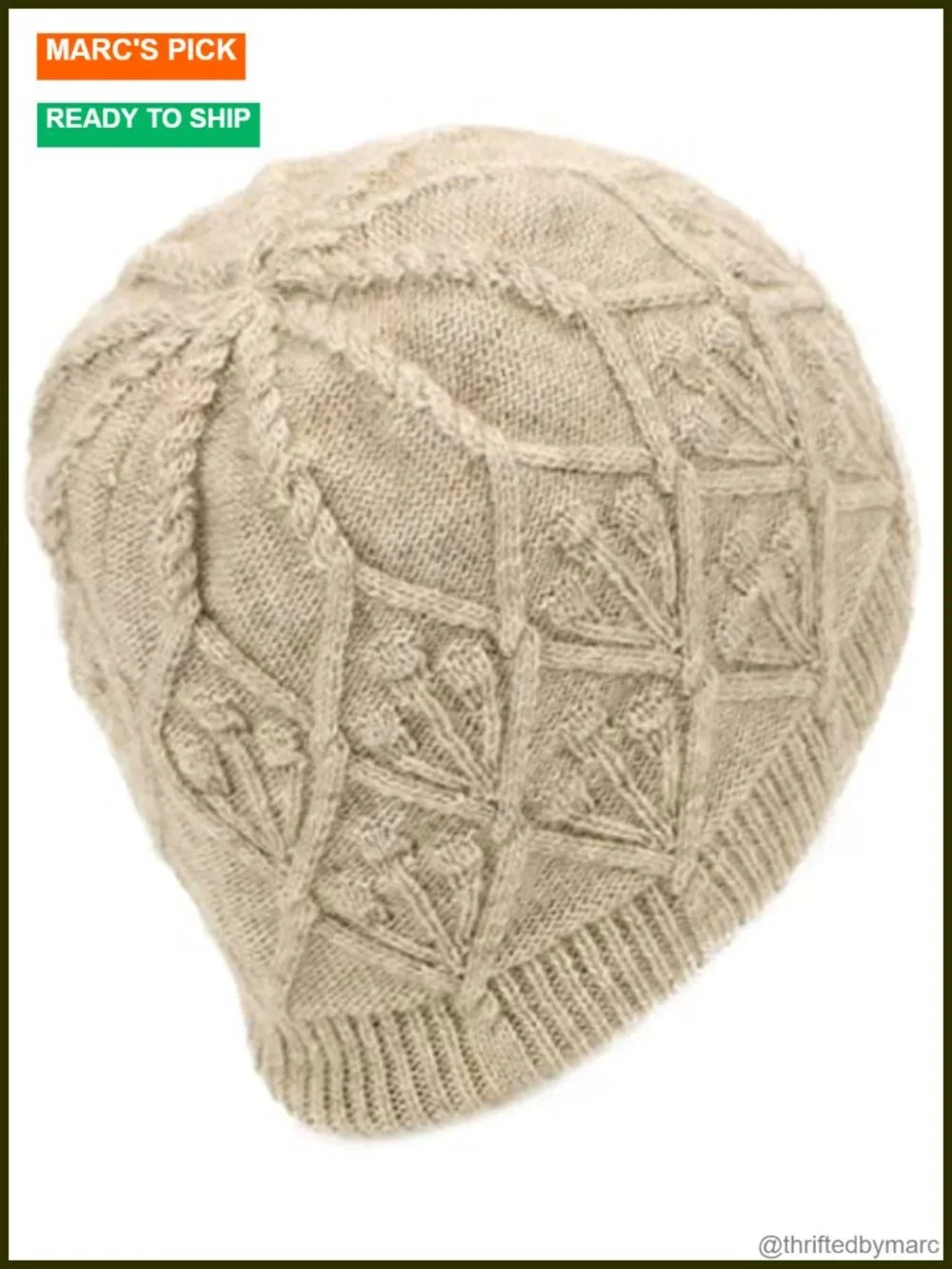 Double-Layer Yak Wool Acrylic Blend Winter Slouchy Knit Beanie